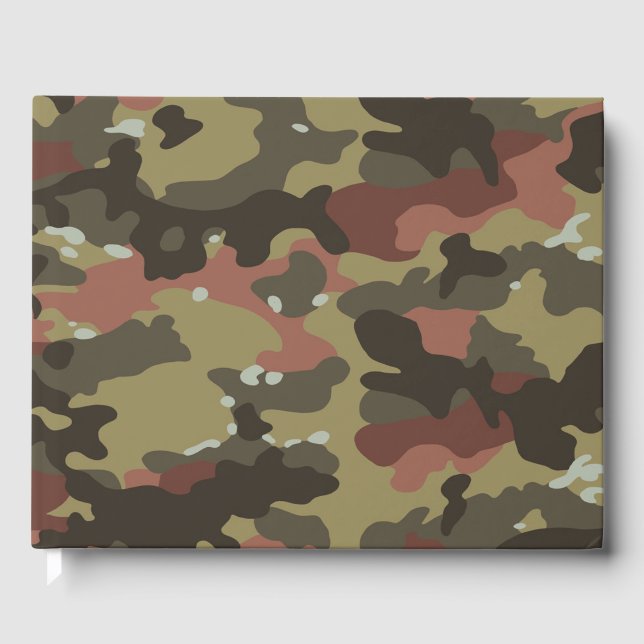 Brown Camo Texture Guest Book (Front)