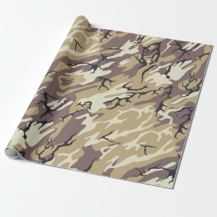 Brown Camo Wrapping Paper