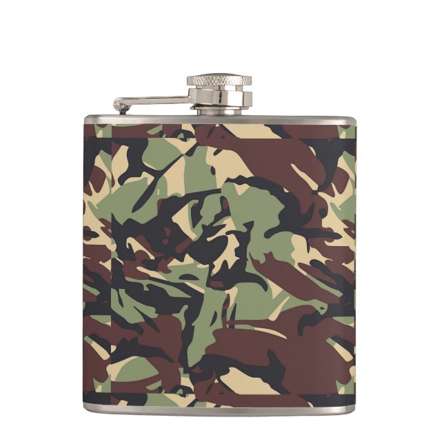 Brown Camou  Hip Flask (Front)