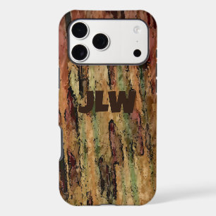 Brown Camouflage Abstract with Initials