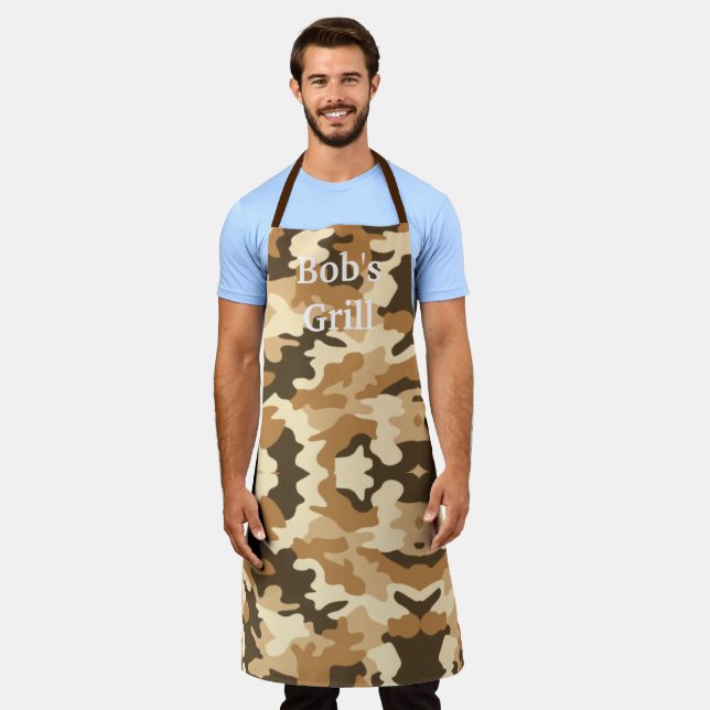 Brown Camouflage Business Apron (Worn)