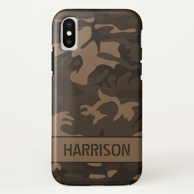 Brown Camouflage Case-Mate iPhone Case (Back)
