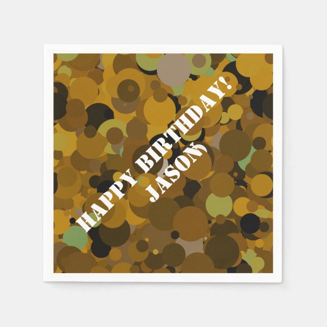 Brown Camouflage Napkin (Front)