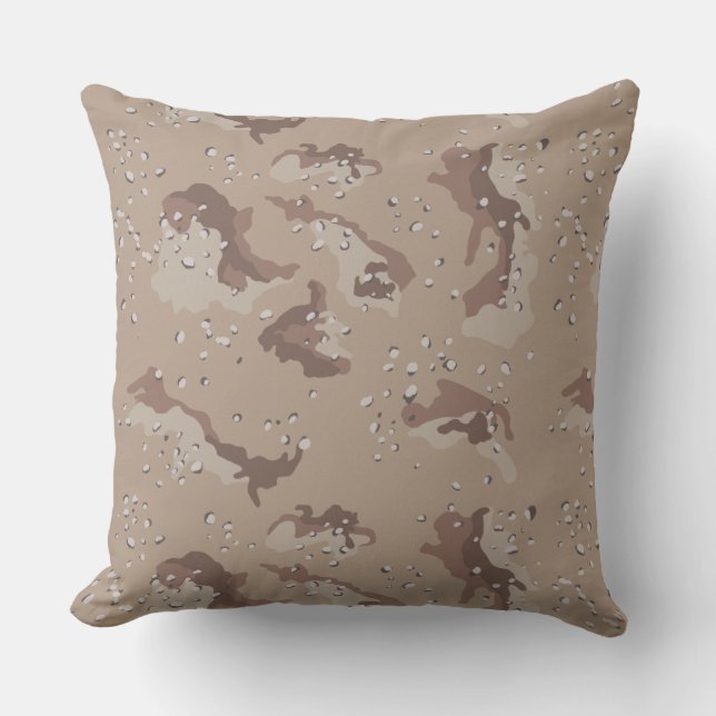 Brown Camouflage Pattern Cushion (Front)