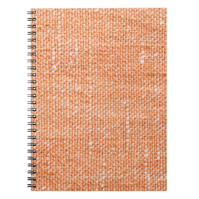 Brown canvas fabric for background, linen texture  notebook (Front)