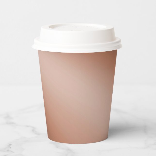 Brown Caramel Moonlight Ombre Effect  Paper Cups (Left)