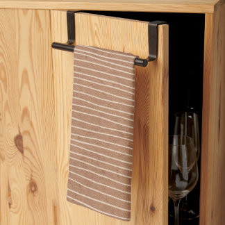 Brown Caramel Pale Stripes  Tea Towel