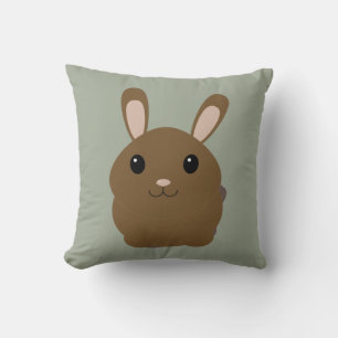 Brown Cartoon Bunny Cushion