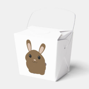 Brown Cartoon Bunny Favour Box