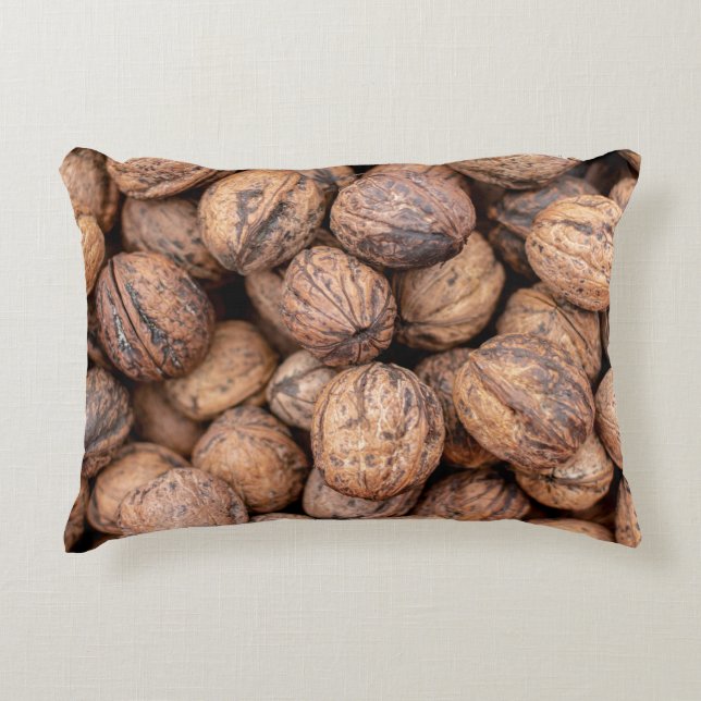 Brown cashew nuts decorative cushion (Front)