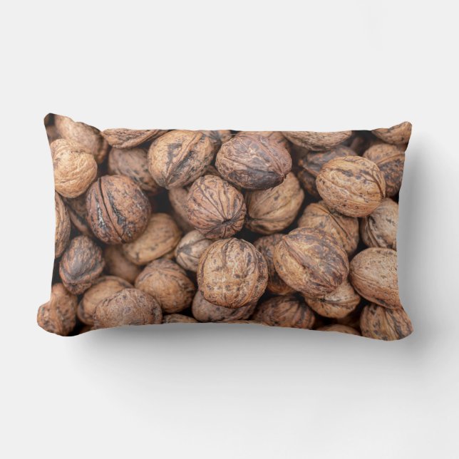 Brown cashew nuts lumbar cushion (Front)