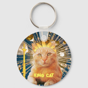 Brown Cat Funny Pet Lovers Cool Modern Hot Trendy Key Ring