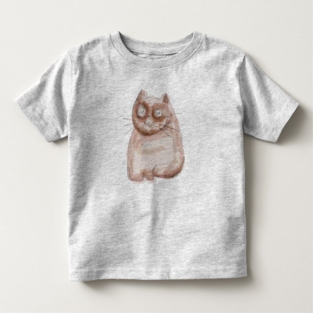 Brown cat toddler t-shirt (Front)
