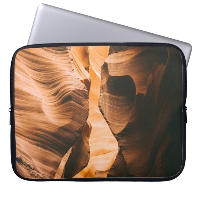 Brown cave under clear sky laptop sleeve (Front)