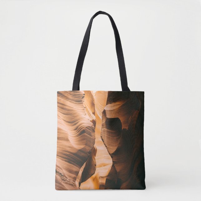 Brown cave under clear sky tote bag (Front)