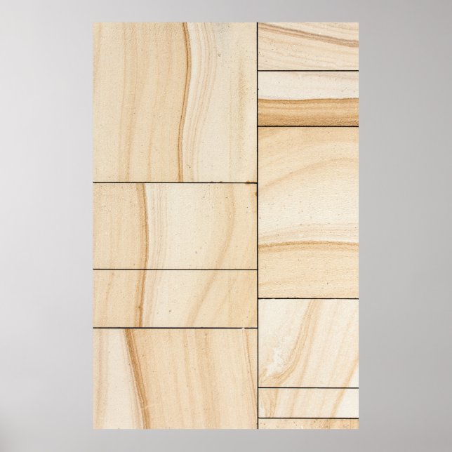 Brown ceramic tiles collage poster (Front)