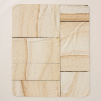 Brown ceramic tiles collage sherpa blanket