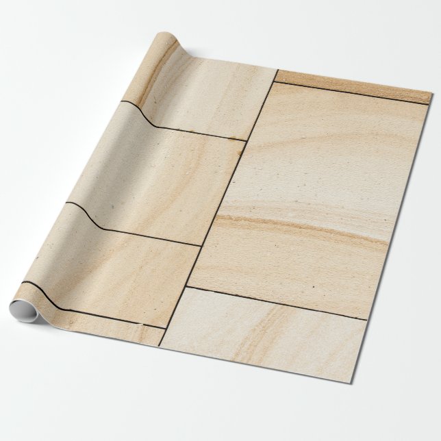Brown ceramic tiles collage wrapping paper (Unrolled)