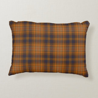 Brown Checkered Tartan Plaid Decorative Cushion