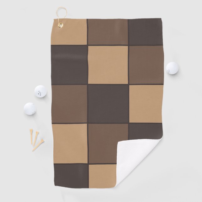 Brown Checkers Golf Towel (InSitu)