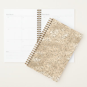 Brown Cheetah Leopard Skin Print Pattern Animal Planner