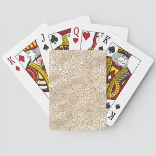 Brown Cheetah Leopard Skin Print Pattern Animal Playing Cards