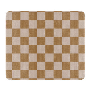 Brown Chequerboard Cutting Board