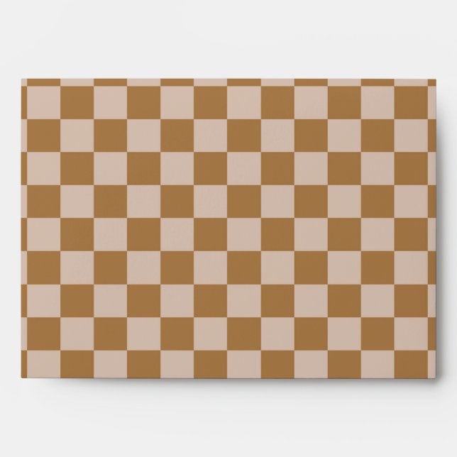 Brown Chequerboard Envelope (Front)