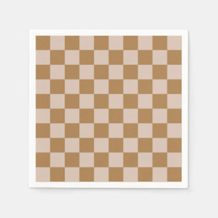 Brown Chequerboard Napkin