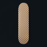 Brown Chequerboard Skateboard<br><div class="desc">Brown Chequerboard</div>