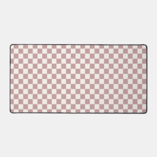 Brown Chequered Desktop Mousepad Desk Mat