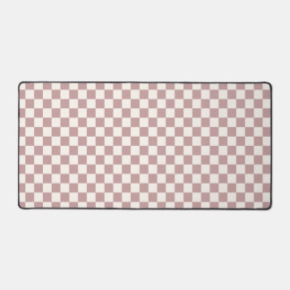 Brown Chequered Desktop Mousepad Desk Mat