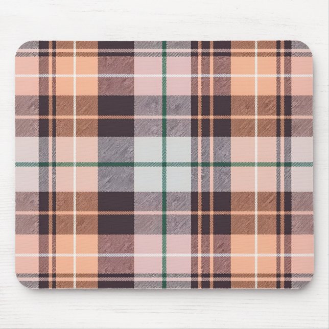 Brown chequered mouse pad (Front)