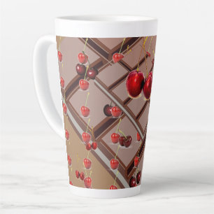Brown Cherries Chocolate Latte Mug