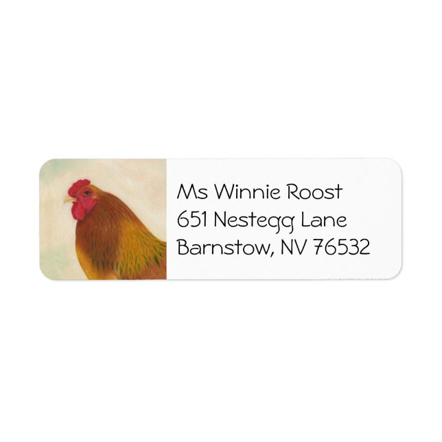 Brown Chicken address label Return Address Label (Front)