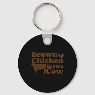 Brown Chicken Brown Cow 1970s Music Bow Chicka Wow Key Ring