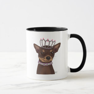 Brown Chihuahua And Tiara Mug