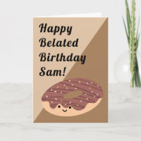 Brown Chocolate Sprinkles Doughnut | Birthday