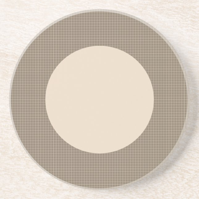 Brown Circle Coaster (Front)