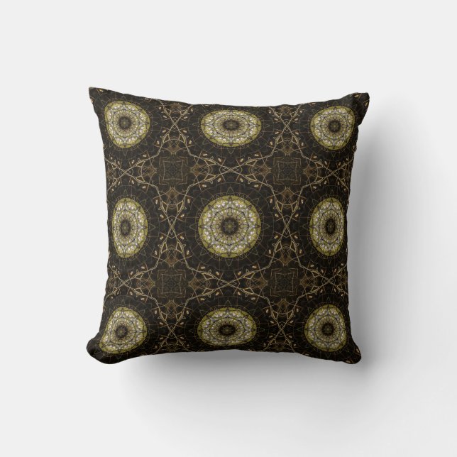 Brown Circle Pattern Cushion (Front)
