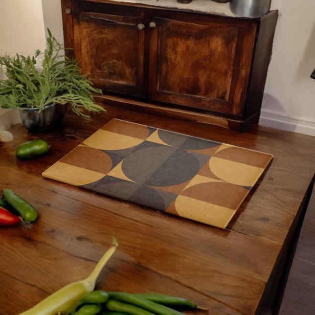 Brown Circles Cutting Board (Chopping Board)