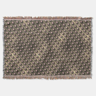 Brown circles or sphere, stonewashed style throw blanket