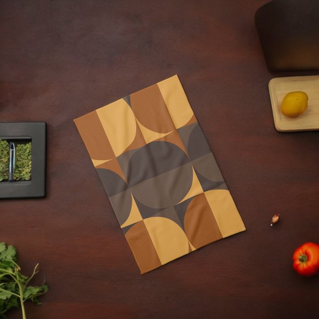 Brown Circles Tea Towel (Kitchen Towel)