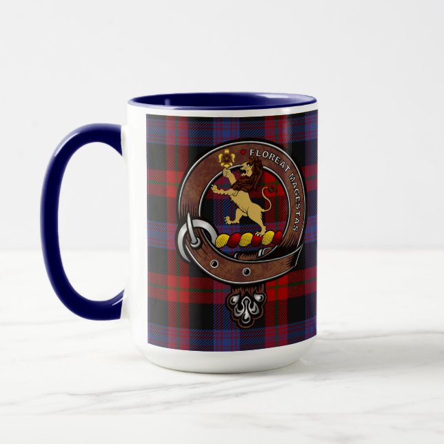 Brown Clan Badge & Tartan Mug (Left)