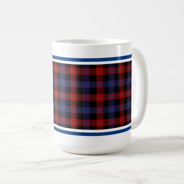 Brown Clan Tartan Coffee Mug (Front Right)