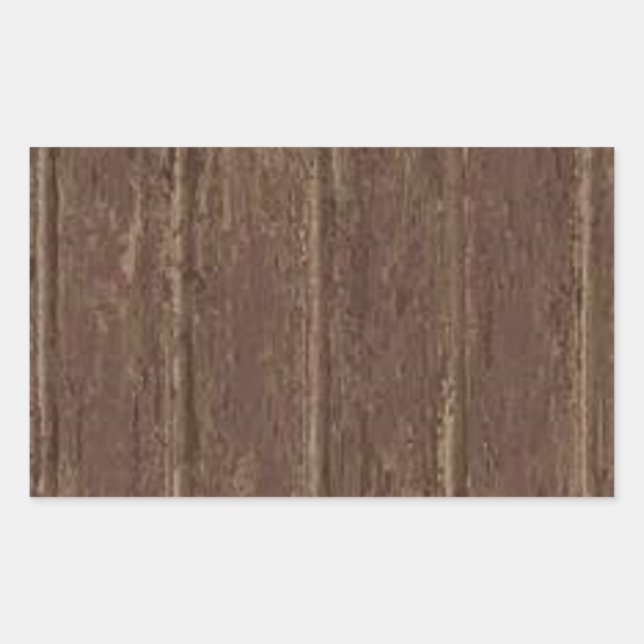 Brown Clapboard Rectangular Sticker (Front)