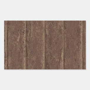 Brown Clapboard Rectangular Sticker