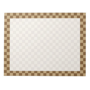 Brown Classic Chequerboard by Shirley Taylor Notepad