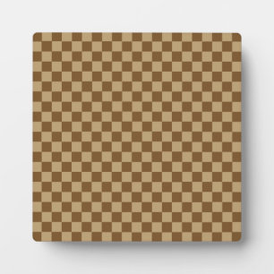 Brown Classic Chequerboard by Shirley Taylor Plaque