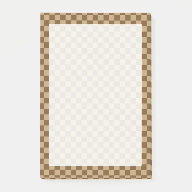 Brown Classic Chequerboard by Shirley Taylor Post-it Notes (Front)